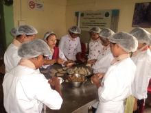 Students are making  a Samosa