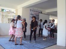 Students are practising for dance