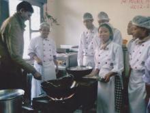 Students are making a food